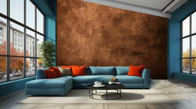 Brown grungy distressed canvas bacground Wall mural