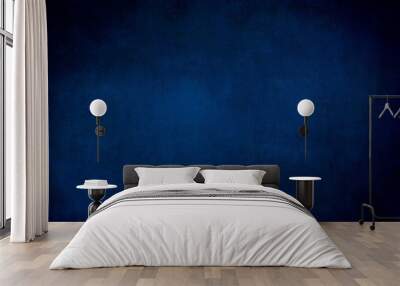 Dark blue grungy backdrop or texture Wall mural