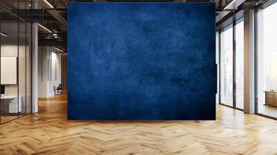 Dark blue grungy distressed canvas bacground Wall mural