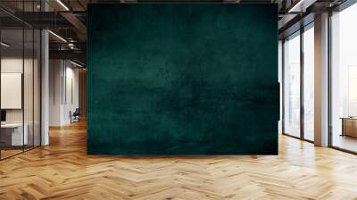 Dark green grungy backdrop or texture Wall mural