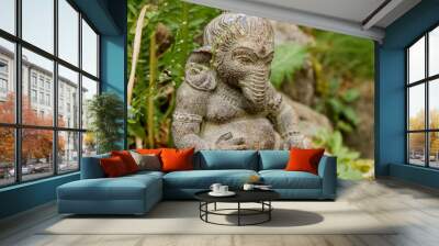 Ganesh deity decorative stone statue Wall mural