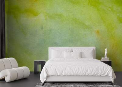 Green watercolor background Wall mural