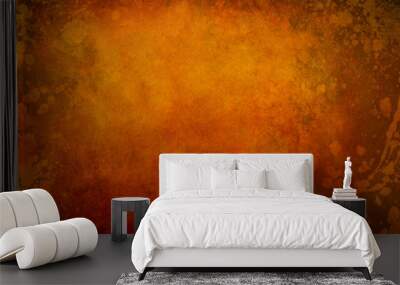 orange grunge  background with stains Wall mural