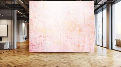 Pink distressed wall grungy background or texture Wall mural