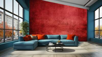 red abstract background on canvas texture Wall mural