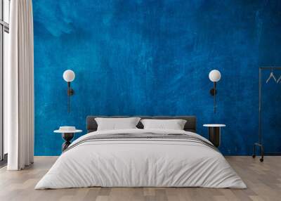 Sapphire blue grunge background Wall mural