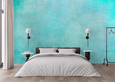 Turquoise colored canvas background Wall mural