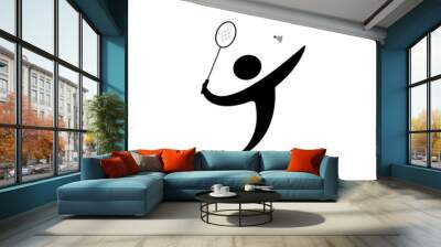 badminton vector template icon design illustration Wall mural