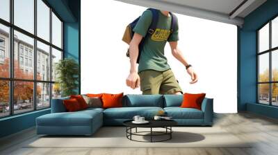 3d cartoon character man playing skateboard Wall mural