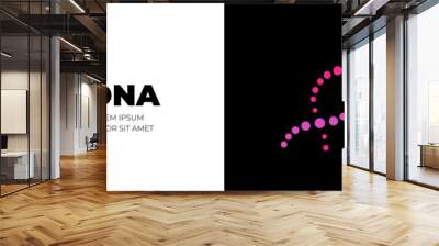 dna molecule logo design. medicine gene helix structure logotype vector eps concept. genetic molecul Wall mural