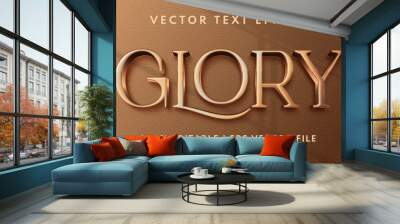 Glory text, elegant and golden text effect style Wall mural