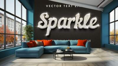 Sparkle editable text effect template Wall mural