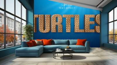 Turtles editable text effect style Wall mural