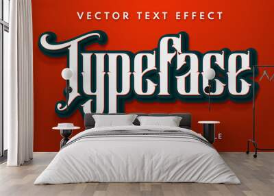 Typeface editable text style effect Wall mural