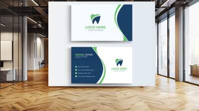 Dental care Double-sided Business Card Template.
Medical Healthcare Visiting card design.
 Wall mural