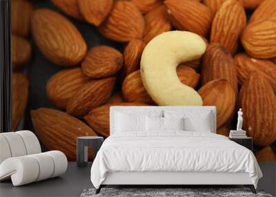 dry fruite almond and cashew nuts Wall mural