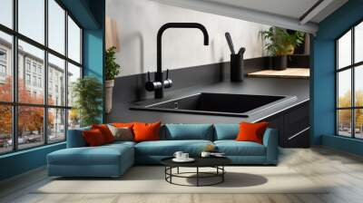 modern kitchen sink Wall mural