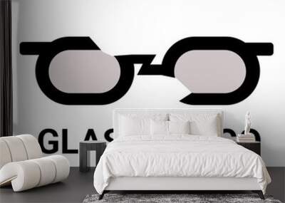 a very elegant Glasses Logo icon or vector illustration Wall mural