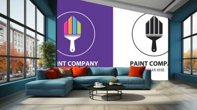 Paint Company Logo. paint logo design Wall mural