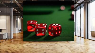 dice on the table Wall mural