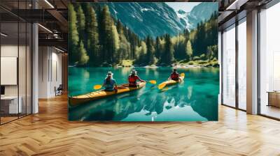 kayaking on the lake Wall mural