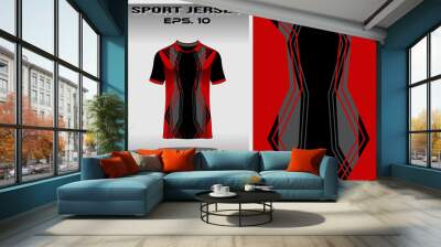 Sports jersey template for team uniforms soccer jersey racing Wall mural