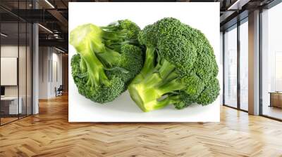 Broccoli isolated white background Wall mural