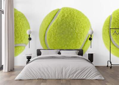 tennis ball isolated white background - photography Wall mural