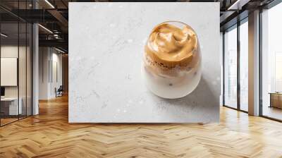 cold fresh iced dalonga wripped coffee with milk Wall mural