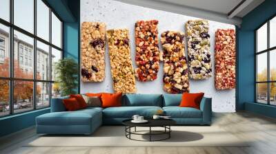 Energy bars - snack for healthy still life Wall mural