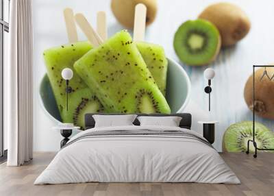 Kiwi Ice Cream Popsicle Wall mural