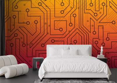 circuit board background Wall mural