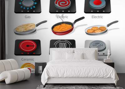 Cooking icons Wall mural