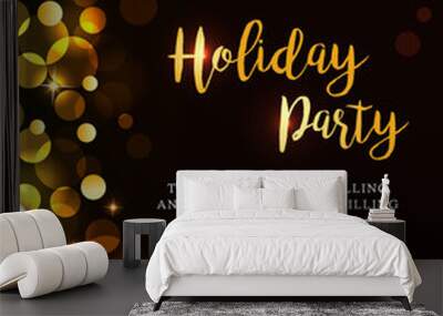 Holiday party invitation Wall mural