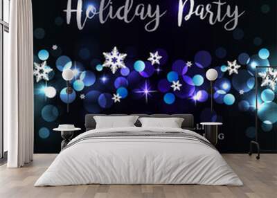 Holiday party invitation Wall mural