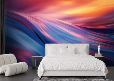 Abstract background with vibrant blue and pink colors. Wall mural