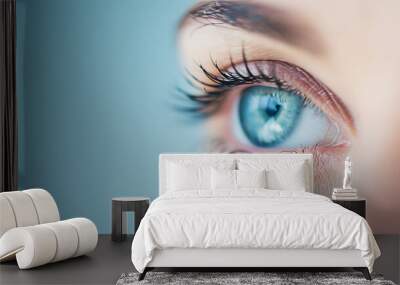 insightful look blue eyes Wall mural