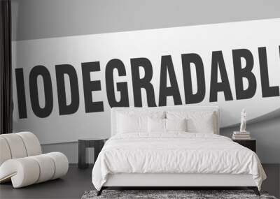 biodegradable sticker. biodegradable label Wall mural