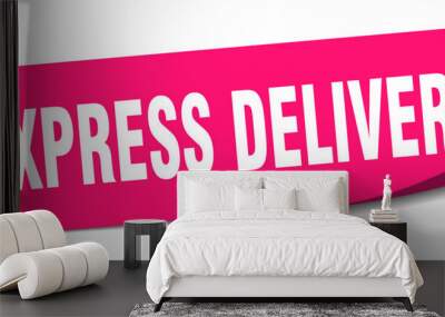 express delivery sticker. express delivery label Wall mural