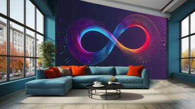 Continuous and Collaborative Infinity Loop Abstract DevOps Concept for Conference Logo Wall mural