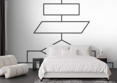 Flowchart icon Wall mural