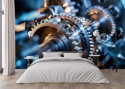 High-tech industrial production, machinery parts used in production
 Wall mural