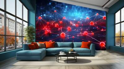 social network concept Wall mural