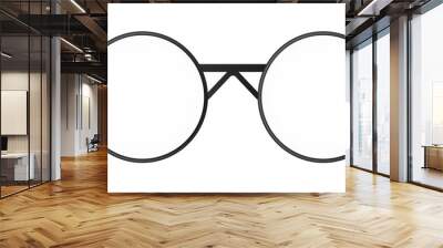 Accessory art black Glasses collection cool flat design on white transparent background, Vector illustration Wall mural