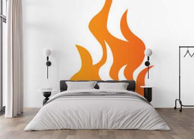 fire flame sign on white transparent background 03 Wall mural