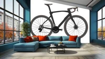 Seamless Road Bike or Racing sport road racer bike.Detail of Bike Black and Grey concept frame. For design your sport workshop, sport activity and Bicycle activities   Wall mural