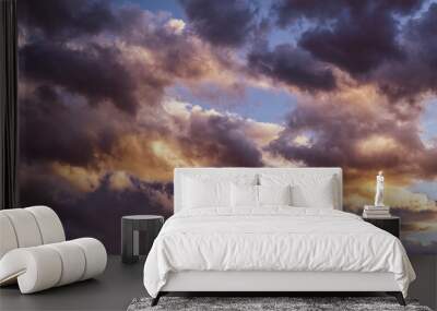 colorful sunset clouds  Wall mural