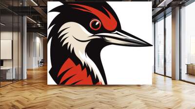 Black Woodpecker Bird Logo Design Wildlife Woodpecker Bird Logo Design Black Wildlife Wall mural