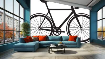 Classic Wheel Black Bike Design Cycle Craft Black Vector Icon Wall mural