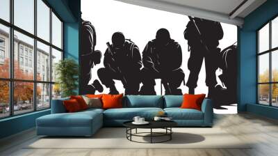 Combat Cadence Soldier Group Icon Battalion Bond Military Team Emblem Wall mural